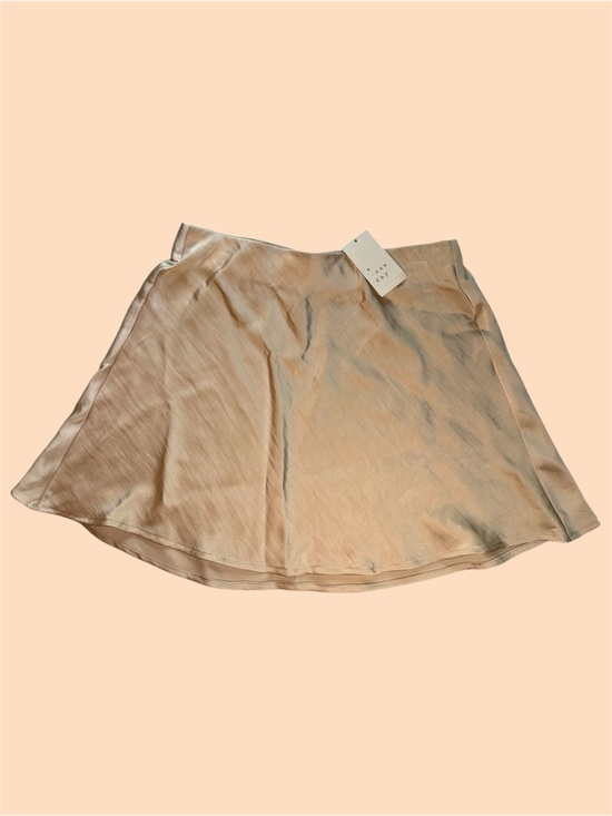 a new day Dresses & Skirts - A New Day Cream Satin A Line Mini Skirt